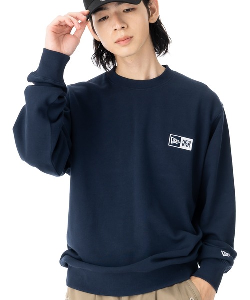 NEW ERA（ニューエラ）の「ニューエラ 長袖トレーナー ボックスロゴ ONSPOTZ別注（スウェット・メンズ・グレー/ブラック/ストーン/グレー系その他/ネイビー/ベージュ/ピンク/ブラウン/ライトグレー/ホワイト/ダークグリーン・S/M/L/XL/XXL）」の10枚目の写真