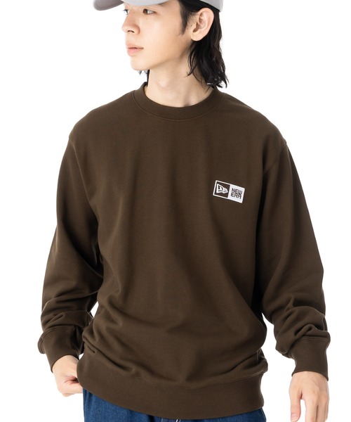 NEW ERA（ニューエラ）の「ニューエラ 長袖トレーナー ボックスロゴ ONSPOTZ別注（スウェット・メンズ・グレー/ブラック/ストーン/グレー系その他/ネイビー/ベージュ/ピンク/ブラウン/ライトグレー/ホワイト/ダークグリーン・S/M/L/XL/XXL）」の7枚目の写真