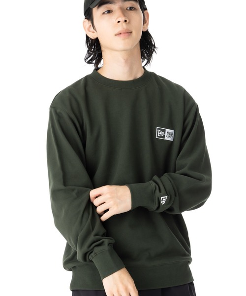 NEW ERA（ニューエラ）の「ニューエラ 長袖トレーナー ボックスロゴ ONSPOTZ別注（スウェット・メンズ・グレー/ブラック/ストーン/グレー系その他/ネイビー/ベージュ/ピンク/ブラウン/ライトグレー/ホワイト/ダークグリーン・S/M/L/XL/XXL）」の9枚目の写真