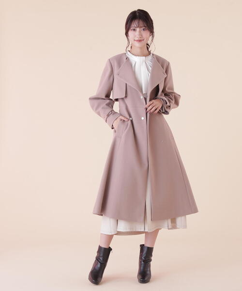 JILL by JILL STUART(ジルバイジルスチュアート)の「◇ノーカラードレストレンチコート(トレンチコート・レディース・ベージュ/グレー/ブラック・SMALL/MEDIUM)」の17枚目の写真