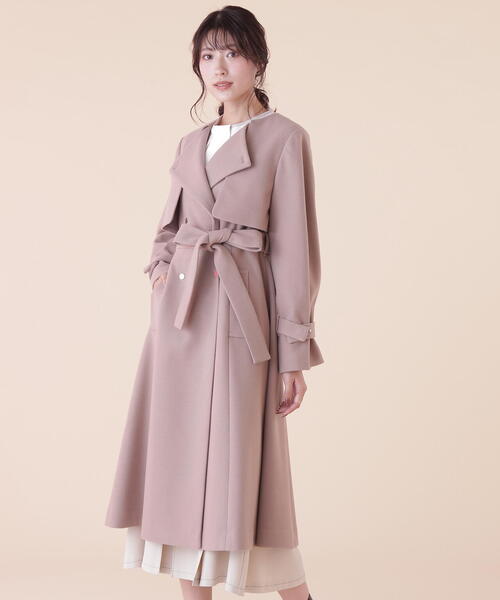 JILL by JILL STUART(ジルバイジルスチュアート)の「◇ノーカラードレストレンチコート(トレンチコート・レディース・ベージュ/グレー/ブラック・SMALL/MEDIUM)」の19枚目の写真