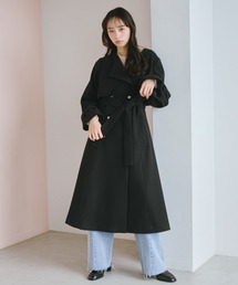 ◇ノーカラードレストレンチコート