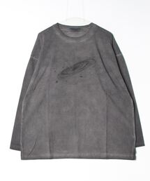 Never mind the XU / Chikashitsu+ | 韓国ファッション nmtc + エヌエムティーシープラス galaxy pigment long sleeve tee ギャラクシーピグメントロングスリーブTシャツ ロゴTシャツ ロンT 長袖Tシャツ オーバーサイズ 韓国ストリート ストリートファッション Y2K(Tシャツ/カットソー)