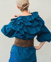 RUFFLE HOODIE BLOUSE | ラッフルフーディーブラウス