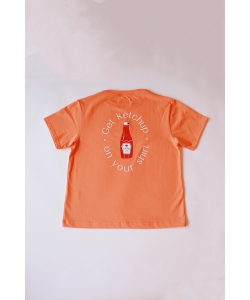 Catchup(ケチャップ)の「【Catchup】バックグラフィックTシャツ(大人サイズ)(Tシャツ/カットソー・レディース・オフホワイト/グリーン/オレンジ・S/M/L/XL/XXL)」の1枚目の写真