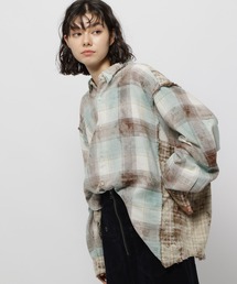 niko and... | 切り替えチェック BIGシャツ(シャツ/ブラウス)