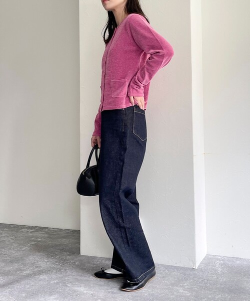 fredy emue（フレディエミュ）の「コンフォートニットスナップカーディガン（カーディガン/ボレロ・レディース・アイボリー/グレイッシュブルー/ブラック/ピンク・38）」の14枚目の写真