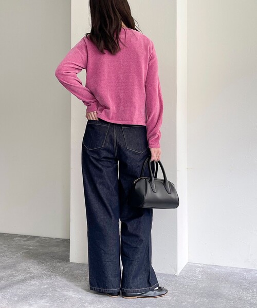 fredy emue（フレディエミュ）の「コンフォートニットスナップカーディガン（カーディガン/ボレロ・レディース・アイボリー/グレイッシュブルー/ブラック/ピンク・38）」の15枚目の写真