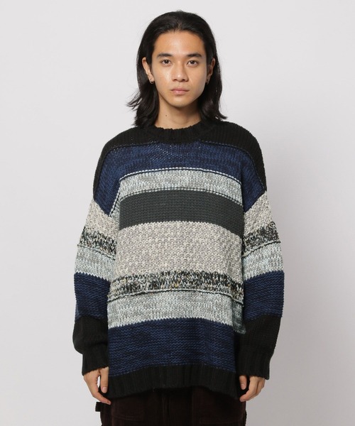 セール】クレイジーボーダーニット（ニット/セーター）｜niko and
