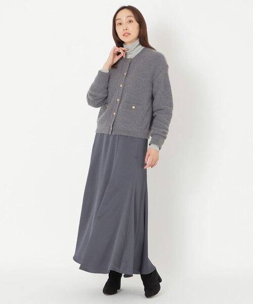 S.ESSENTIALS(エスエッセンシャルズ)の「アルパカミックスカーディガン(カーディガン/ボレロ・レディース・チャコールグレー/ベージュ系その他4・38)」の3枚目の写真