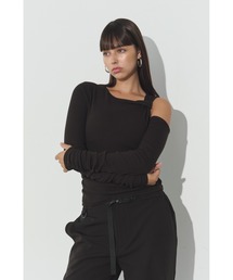 ALEXIA STAM | Wellness Asymmetry Long Sleeve Top /変形長袖トップス(Tシャツ/カットソー)