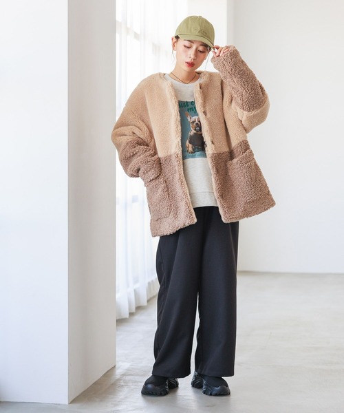 LAKOLE(ラコレ)の「アニマルロゴプリントプルオーバー / 226095(スウェット・レディース・ボルドー/オートミール/チャコール・FREE)」の5枚目の写真