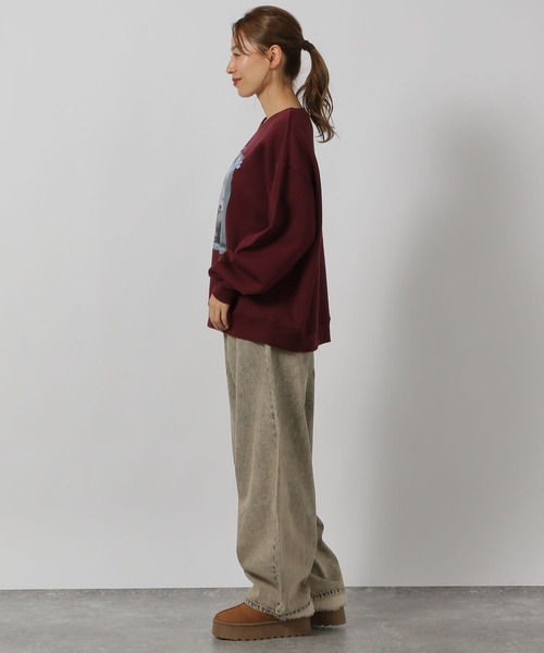 LAKOLE(ラコレ)の「アニマルロゴプリントプルオーバー / 226095(スウェット・レディース・ボルドー/オートミール/チャコール・FREE)」の18枚目の写真