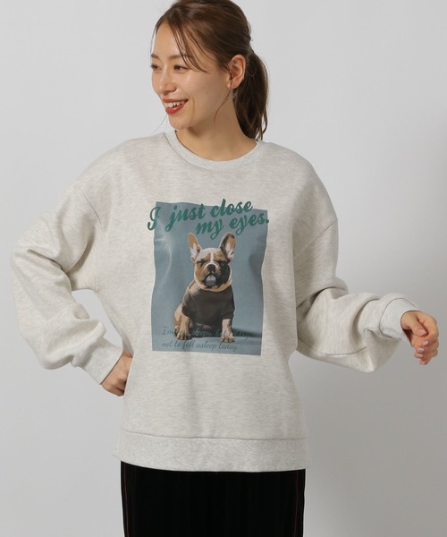 LAKOLE(ラコレ)の「アニマルロゴプリントプルオーバー / 226095(スウェット・レディース・ボルドー/オートミール/チャコール・FREE)」の12枚目の写真