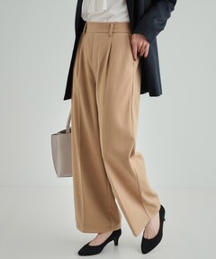 AMERI◇ESSENTIAL SLIM STRAIGHT/ボトム/S/ポリエステル/BLK