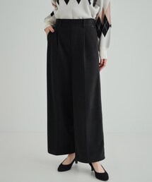 DRESKIP | 【S-LL/きっと虜になる】両面起毛であったか 滑らかタッチ ワイドパンツ(その他パンツ)