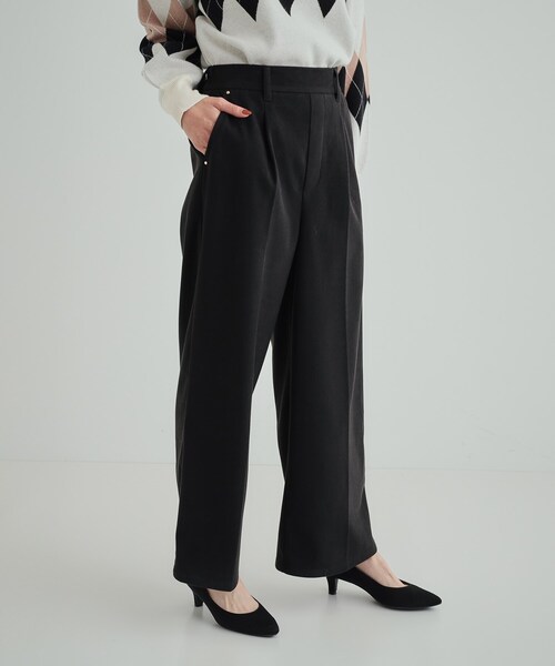 DRESKIP（ドレスキップ）の「◆【S-LL/きっと虜になる】両面起毛であったか 滑らかタッチ ワイドパンツ（その他パンツ・レディース・キャメル/ブラック/ライトベージュ/ライトブルー・01/02/03/04）」の6枚目の写真