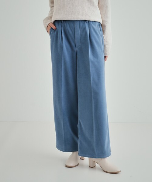 DRESKIP（ドレスキップ）の「◆【S-LL/きっと虜になる】両面起毛であったか 滑らかタッチ ワイドパンツ（その他パンツ・レディース・キャメル/ブラック/ライトベージュ/ライトブルー・01/02/03/04）」の17枚目の写真