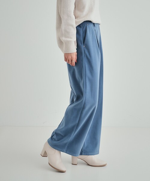 DRESKIP（ドレスキップ）の「◆【S-LL/きっと虜になる】両面起毛であったか 滑らかタッチ ワイドパンツ（その他パンツ・レディース・キャメル/ブラック/ライトベージュ/ライトブルー・01/02/03/04）」の18枚目の写真