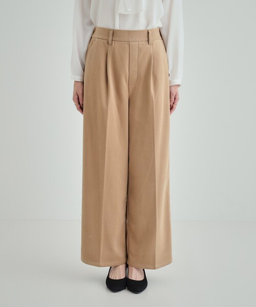 DRESKIP（ドレスキップ）の「◆【S-LL/きっと虜になる】両面起毛であったか 滑らかタッチ ワイドパンツ（その他パンツ・レディース・キャメル/ブラック/ライトベージュ/ライトブルー・01/02/03/04）」の21枚目の写真