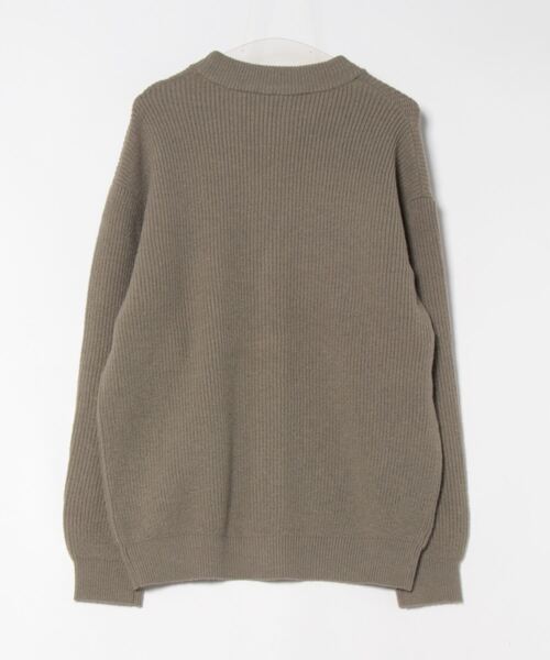 coca(coca)(コカ)の「畦編みVネックニットカーディガン(カーディガン/ボレロ・メンズ・カーキ/パープル・XL/M/L)」の19枚目の写真