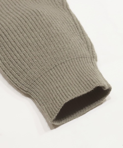 coca(coca)(コカ)の「畦編みVネックニットカーディガン(カーディガン/ボレロ・メンズ・カーキ/パープル・XL/M/L)」の14枚目の写真