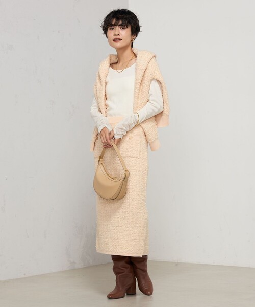 Rie Miller(リエミラー)の「袖口シアーロンT(Tシャツ/カットソー・レディース・ブラック/キナリ・38)」の3枚目の写真