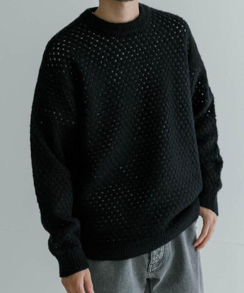 セール】ウールアクリルメッシュニット（ニット/セーター）｜URBAN
