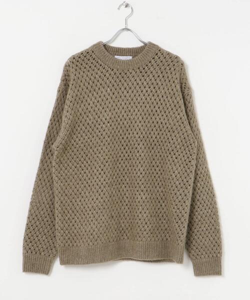 URBAN RESEARCH(アーバンリサーチ)の「ウールアクリルメッシュニット(ニット/セーター・メンズ・ブラック/オフホワイト/モカ・LARGE/MEDIUM)」の21枚目の写真