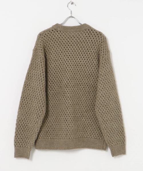 URBAN RESEARCH(アーバンリサーチ)の「ウールアクリルメッシュニット(ニット/セーター・メンズ・ブラック/オフホワイト/モカ・LARGE/MEDIUM)」の21枚目の写真