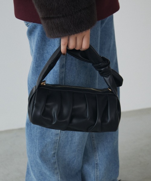 MERLOT(メルロー)の「ギャザーミニバッグ(ハンドバッグ・レディース・グリーン/ブラック・FREE)」の9枚目の写真