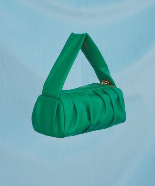 MERLOT(メルロー)の「ギャザーミニバッグ(ハンドバッグ・レディース・グリーン/ブラック・FREE)」の14枚目の写真