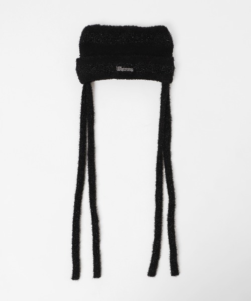 Whinny（ホワイニー）の「Whinny/スペシャルねこパンチ帽（ニットキャップ/ビーニー・レディース・サックスブルー/ブラック/ホワイト・FREE）」の12枚目の写真