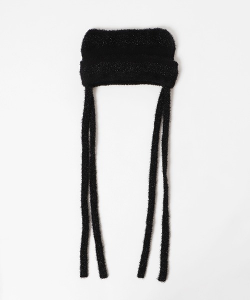 Whinny（ホワイニー）の「Whinny/スペシャルねこパンチ帽（ニットキャップ/ビーニー・レディース・サックスブルー/ブラック/ホワイト・FREE）」の13枚目の写真