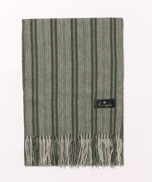 ARCHIVER（アーカイバ）の「ウールクラシックデザインマフラー（マフラー・メンズ・ブラウン/グレー/グリーン・FREE）」の4枚目の写真