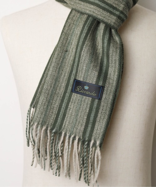 ARCHIVER（アーカイバ）の「ウールクラシックデザインマフラー（マフラー・メンズ・ブラウン/グレー/グリーン・FREE）」の10枚目の写真