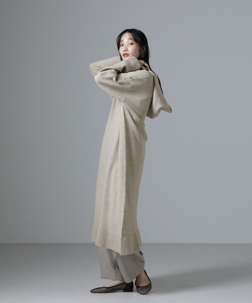 NANO universe（ナノユニバース）の「フーディニットワンピース（ワンピース・レディース・ダークブラウン/ダークグリーン/ベージュ・FREE）」の9枚目の写真