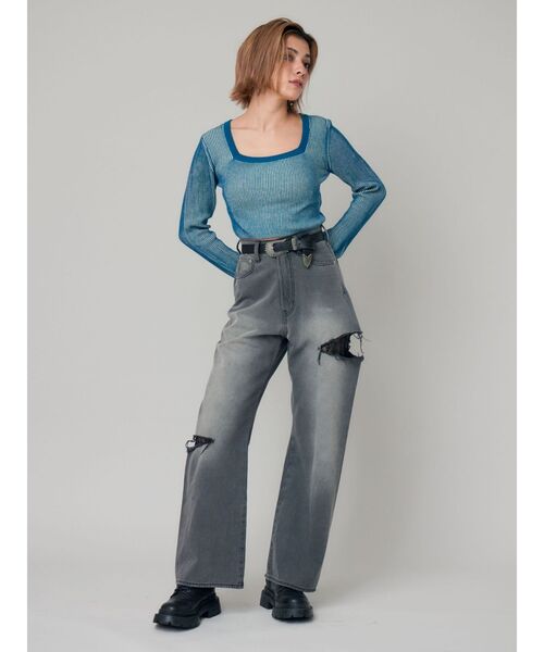 EVRIS（エヴリス）の「メタルバックルフェイクレザーベルト（ベルト・レディース・ブラック・FREE）」の17枚目の写真