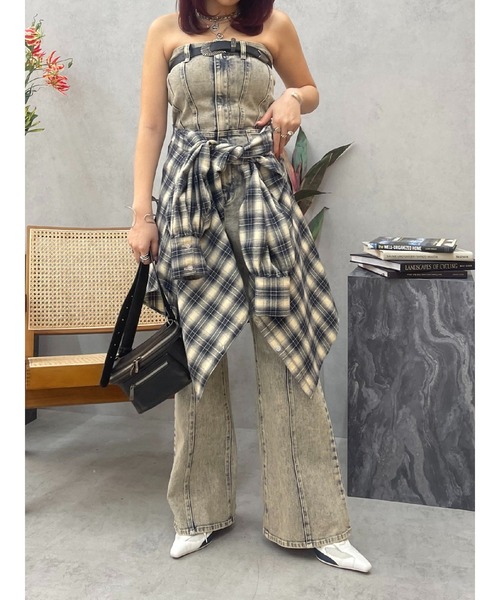 EVRIS（エヴリス）の「メタルバックルフェイクレザーベルト（ベルト・レディース・ブラック・FREE）」の6枚目の写真