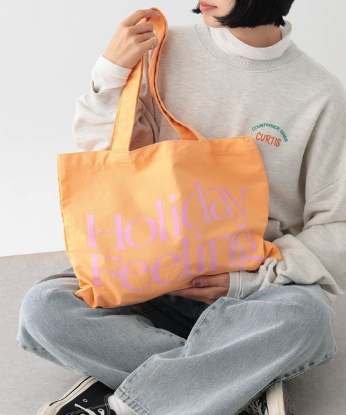 LEPSIM（レプシィム）の「アソートスクエアトートバッグ　250445（トートバッグ・レディース・オフホワイト/ブルー/オレンジ/ライトパープル/ライトグリーン/ピンク・ONE SIZE）」の6枚目の写真