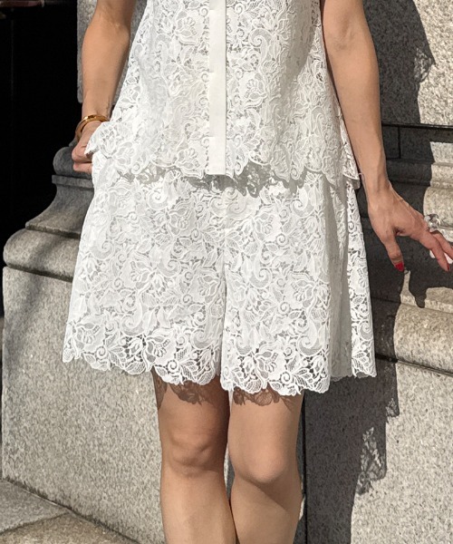 JENNE(ジェンヌ)の「着痩せ総レースボトムス(その他パンツ・レディース・ホワイト/ブラック・LARGE/SMALL/MEDIUM)」の1枚目の写真