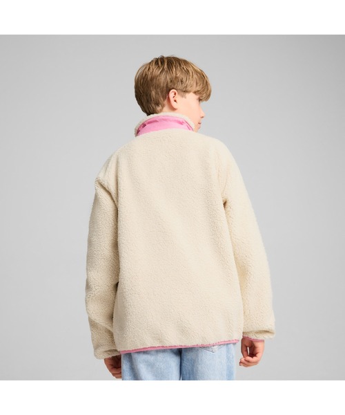 PUMA(プーマ)の「PUMA プーマ キッズ ハイブリッド シェルパジャケット 120-160cm(ブルゾン・キッズ・カーキブラウン/オフホワイト・160/130/120/150/140)」の5枚目の写真