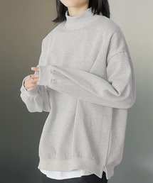 Cinderella（シンデレラ）の「スウェット レディース トップス 冬 秋 春 シンプル 大きいサイズ ゆったり 大きめ トレーナー モックネック ドロップショルダー リブ（スウェット）」