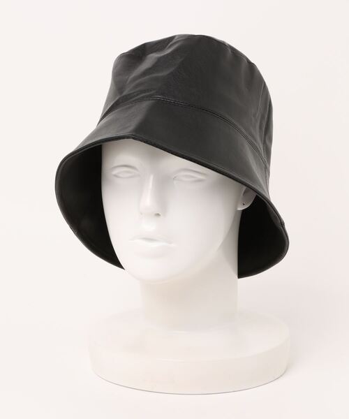 aimoha(アイモハ)の「PUレザーハット(ハット・レディース・ベージュ/ブラウン/ブラック/オフホワイト・FREE)」の3枚目の写真