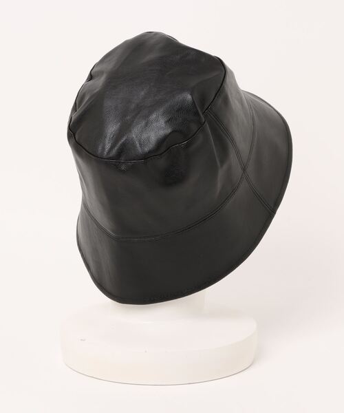 aimoha(アイモハ)の「PUレザーハット(ハット・レディース・ベージュ/ブラウン/ブラック/オフホワイト・FREE)」の5枚目の写真