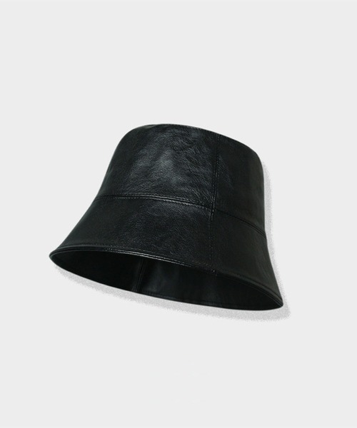 aimoha(アイモハ)の「PUレザーハット(ハット・レディース・ベージュ/ブラウン/ブラック/オフホワイト・FREE)」の7枚目の写真