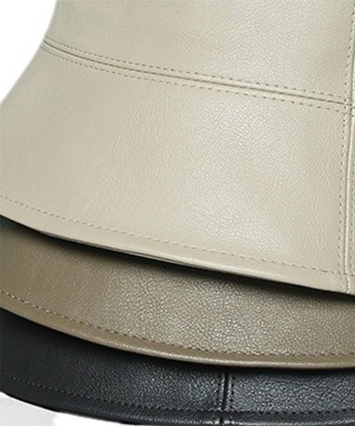 aimoha(アイモハ)の「PUレザーハット(ハット・レディース・ベージュ/ブラウン/ブラック/オフホワイト・FREE)」の12枚目の写真