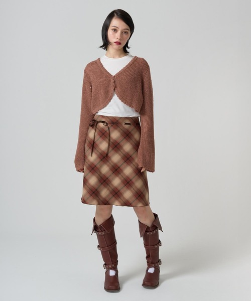 TINA:JOJUN(ティーナジョジュン)の「スパンコール ウールミックスカーディガン TINA:JOJUN(カーディガン/ボレロ・レディース・ブラック/クリーム/ピンク系その他・M)」の6枚目の写真