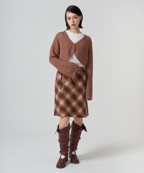 TINA:JOJUN(ティーナジョジュン)の「スパンコール ウールミックスカーディガン TINA:JOJUN(カーディガン/ボレロ・レディース・ブラック/クリーム/ピンク系その他・M)」の7枚目の写真