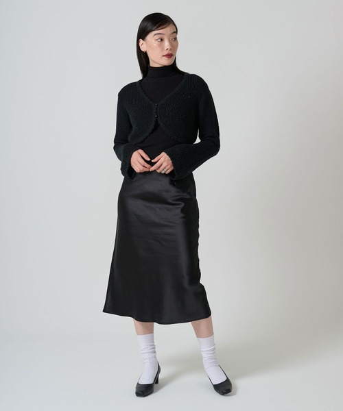 TINA:JOJUN(ティーナジョジュン)の「スパンコール ウールミックスカーディガン TINA:JOJUN(カーディガン/ボレロ・レディース・ブラック/クリーム/ピンク系その他・M)」の9枚目の写真